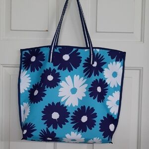 Estee Lauder Blue and White Floral Tote